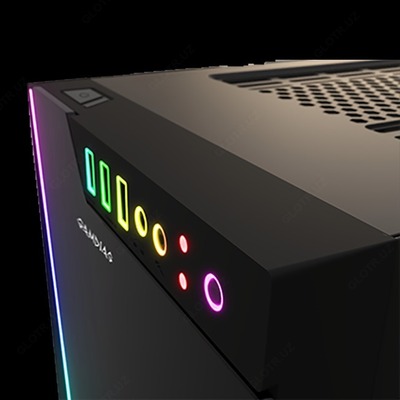 Корпус Gamdias Argus M1 сталь\закаленное стекло\подсветка RGB no fans - 584 000 сум / шт.