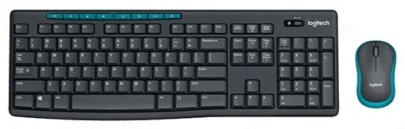 Клавиатура и мышь Logitech Wireless Combo MK275 Black-Blue USB