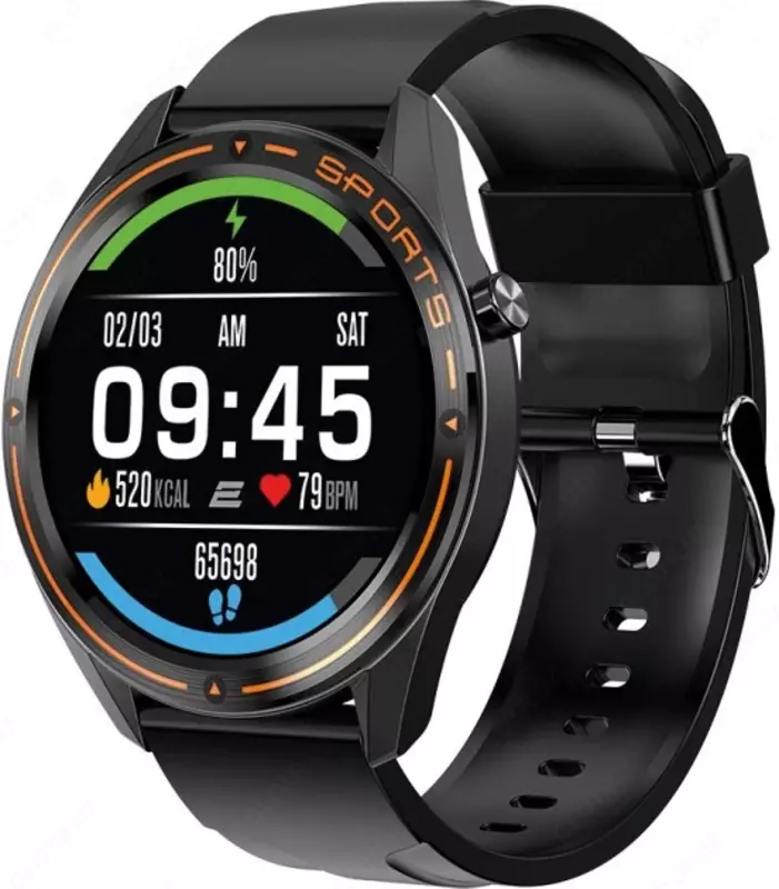 Смарт часы 2E Motion GT 46mm Black-Orange