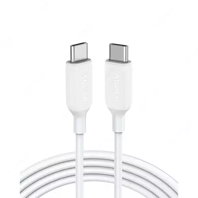 USB кабель Anker PowerLine III USB-C to USB-C 2.0 Cable 3ft White (A8852H21)