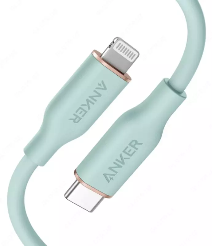 Type-C кабель Anker PowerLine III Flow USB-C with Lightning Connector 3ft Green (A8662H61)