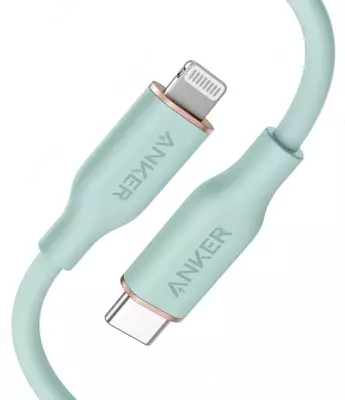 Type-C кабель Anker PowerLine III Flow USB-C with Lightning Connector 3ft Green (A8662H61)