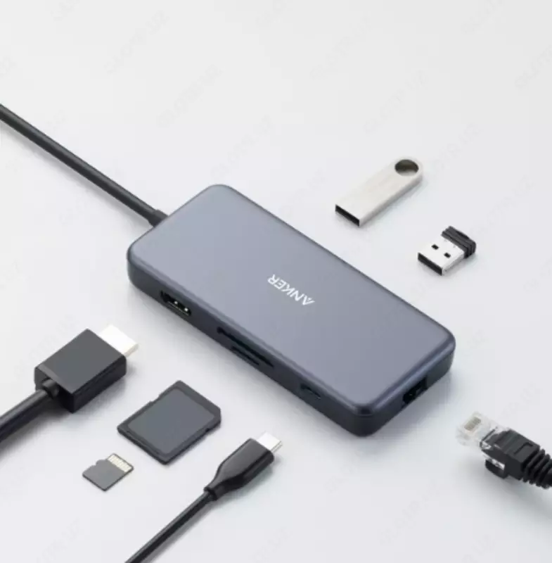 USB-HUB adapter Anker PowerExpand+ 7-in-1 USB-C PD Ethernet (A8352HA1)
