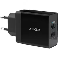 Сетевое зарядное устройство Anker PowerPort 2 24W A2021L11 (Black)
