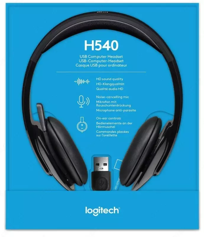 Компьютерная гарнитура Logitech USB Headset H540