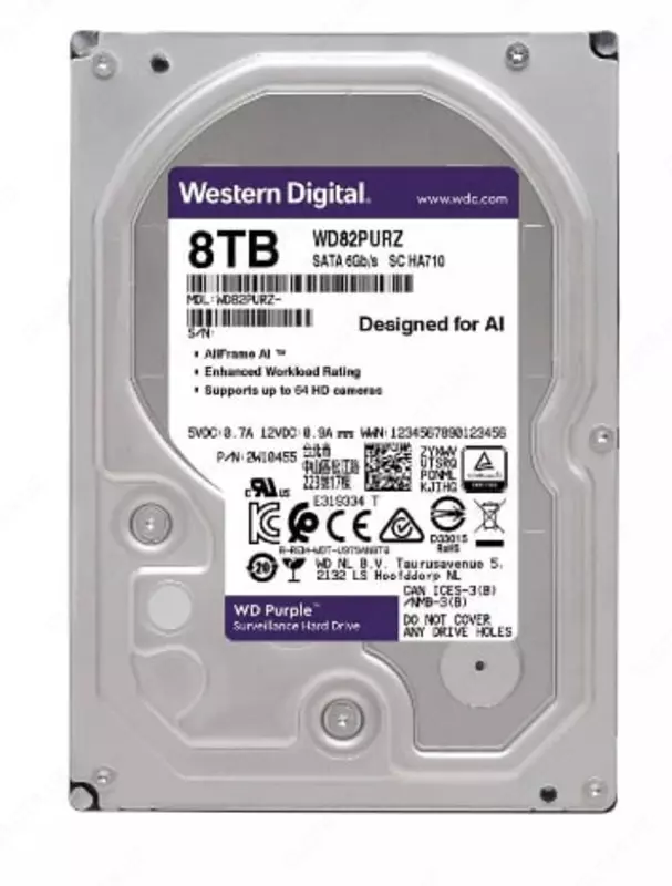 Жесткий диск Western Digital Purple 8 Тб