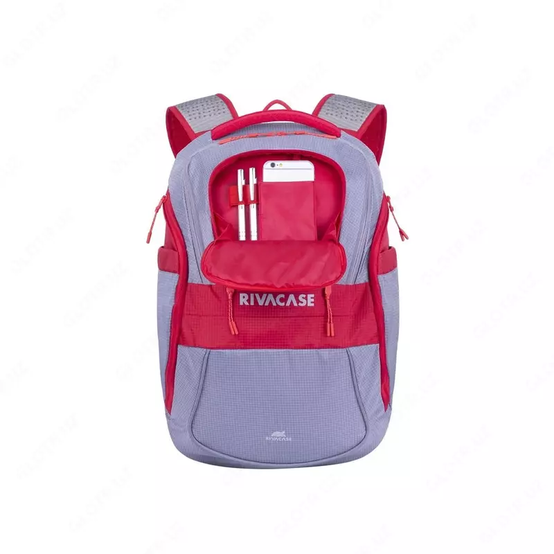 Рюкзак RIVACASE 5225 для ноутбука 15.6", 20л ( black-blue / grey-red )