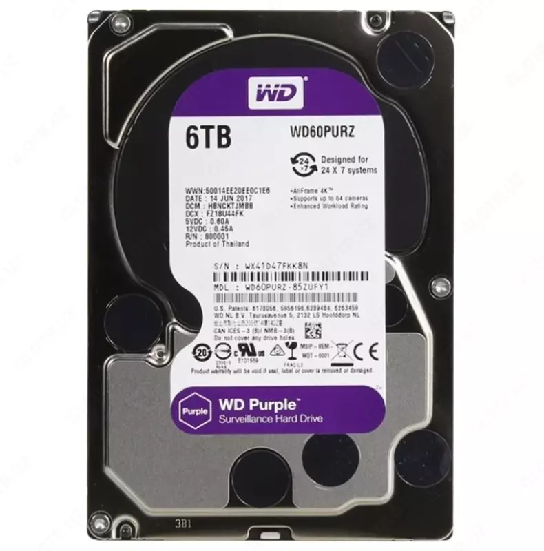 Жесткий диск Western Digital HDD 6tb Purple