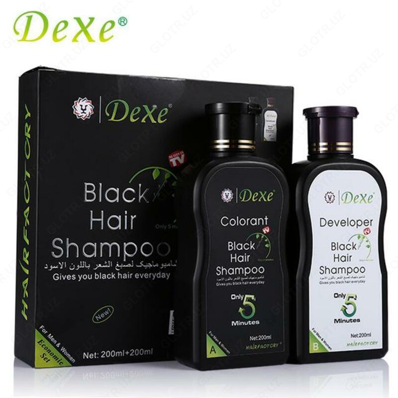 Шампунь для мужчин от седых волос DEXE BLACK HAIR SHAMPOO