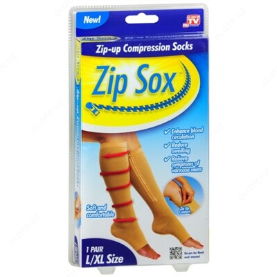 Zip sox siqilish tizzalari balandligi