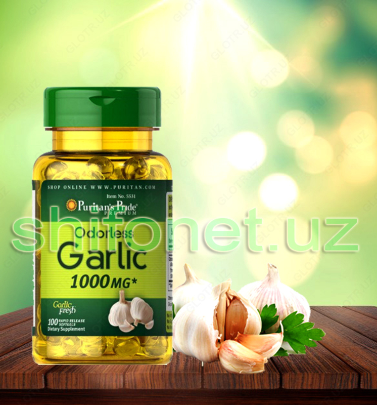 Чесночные капсулы от глистов Puritan's Pride Odorless Garlic (USA)