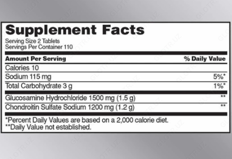 Таблетки Глюкозамина с Хондроитином Kirkland Extra strength Glucosamine+Chondroitin (220 шт.)