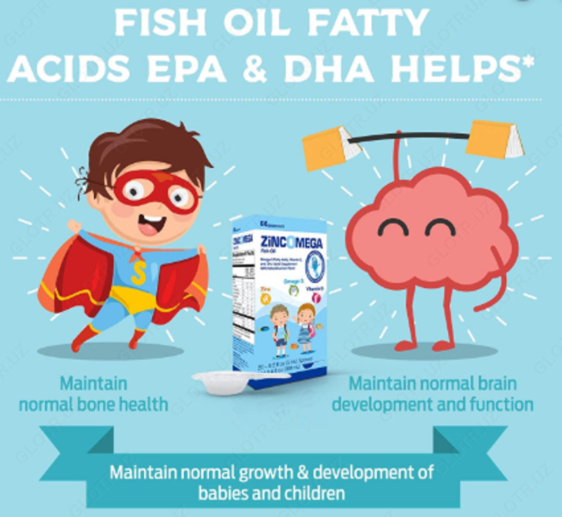   Комплекс Омега-3+Цинк+D для детей Zincomega Vitamins - Fish Oil Berko