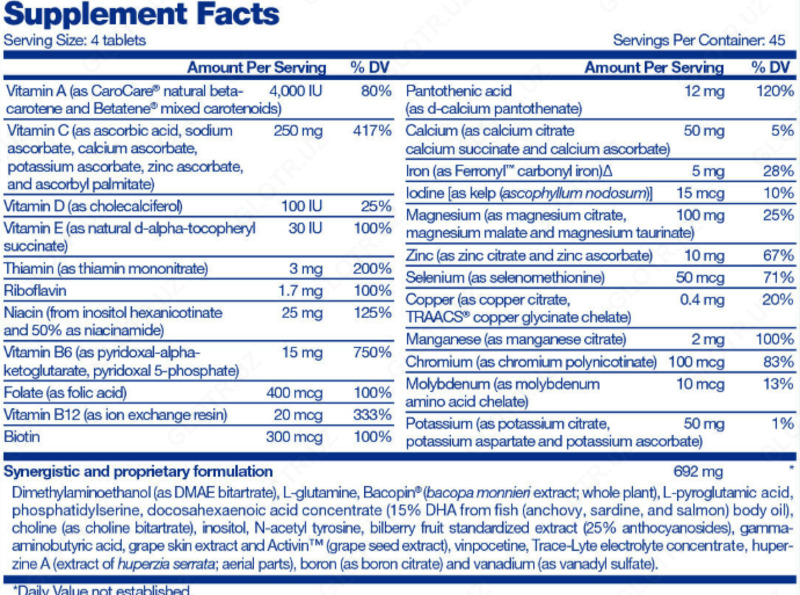 Питание для мозга Focus Factor (180 шт.)