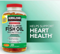 Рыбий жир в капсулах Kirkland Signature Wild Alaskan Fish Oil (230 шт.) - 480 000 сум