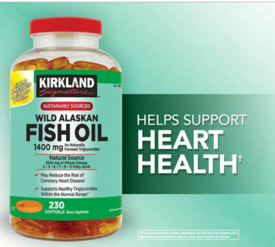 Рыбий жир в капсулах Kirkland Signature Wild Alaskan Fish Oil (230 шт.)