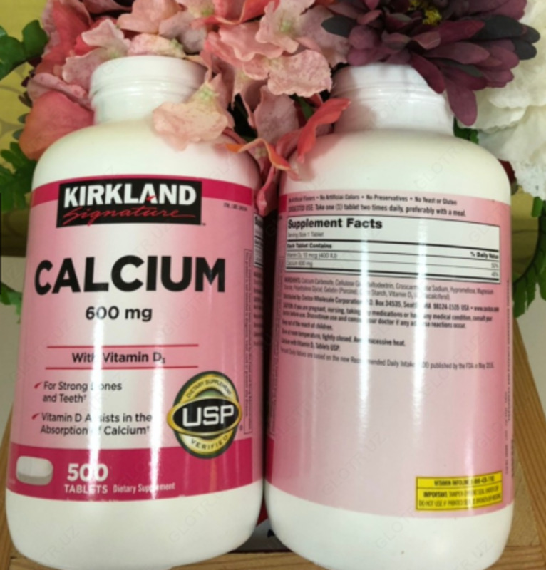 Кальций + Витамин D3 Kirkland Calcium 600mg (500 шт.)