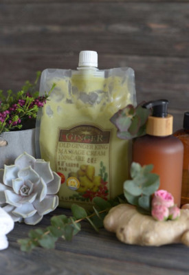Имбирная термо-маска маска против выпадения волос Old Ginger king massage cream 100% care (500 гр.)