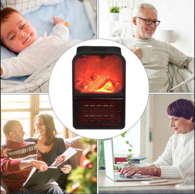 Мини обогреватель с камином Flame handy heater (900 Ватт)