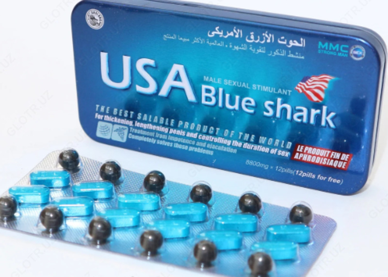 Препарат для потенции USA Blue Shark - Голубая акула (12 таблеток)