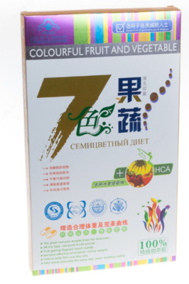 Усиленные таблетки для похудения "Семицветный диет" - энергия фруктов и овощей (30 капсул)