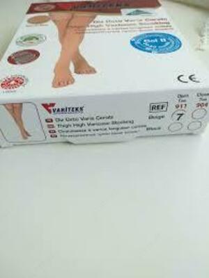 Varitex (Varitex) tizzasidan yuqorisidagi varikozli paypoqlar