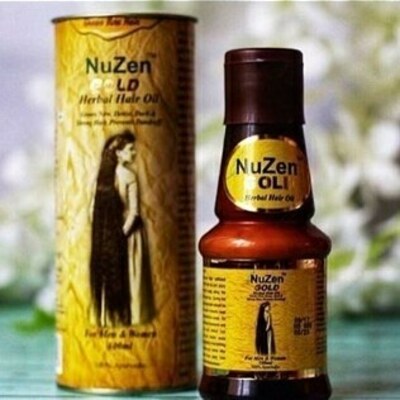 Лечебное травяное масло для роста волос Nuzen gold oil