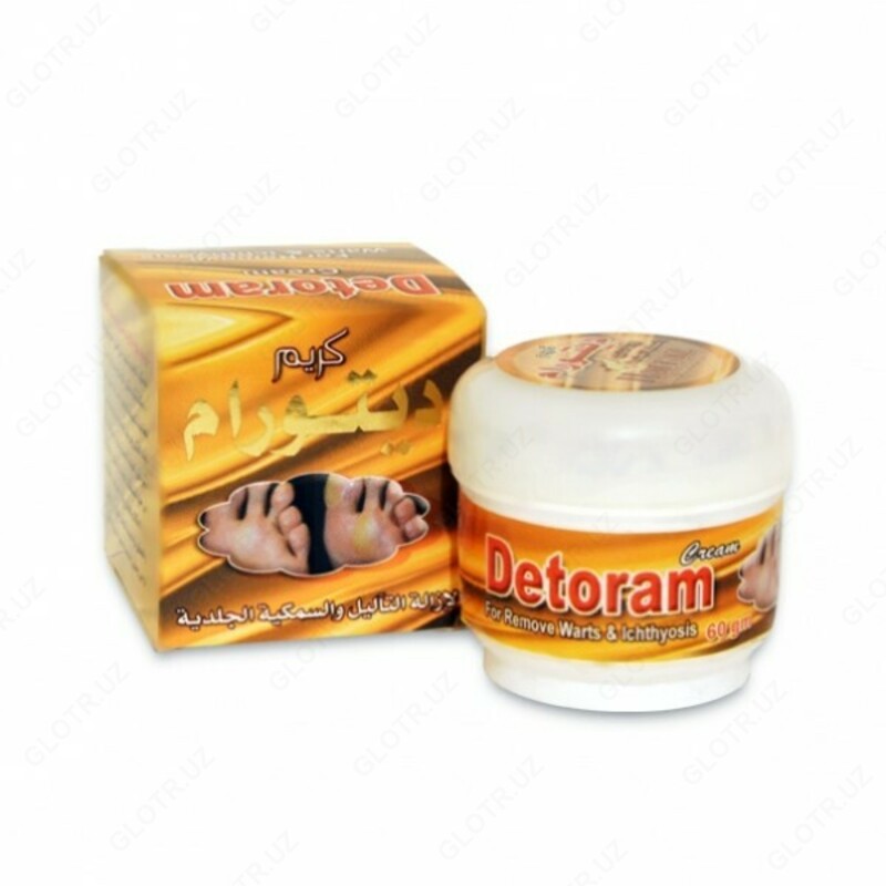 Barmoqlarda liken va qo'ziqorin uchun detoram kremi