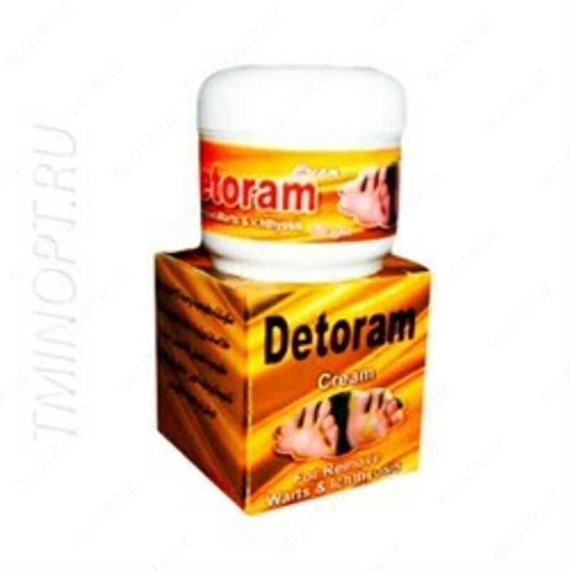 Barmoqlarda liken va qo'ziqorin uchun detoram kremi