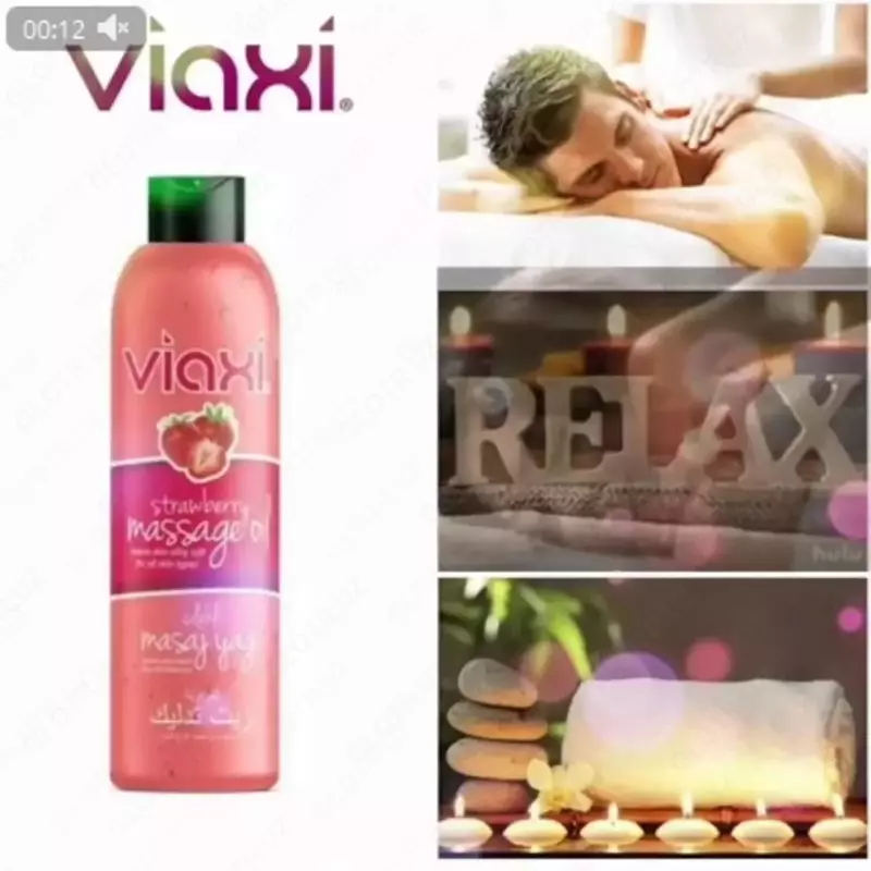 Viaxi клубника массажное масло