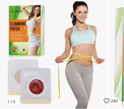 Пластырь для снижения веса Slimming Patch 30 шт