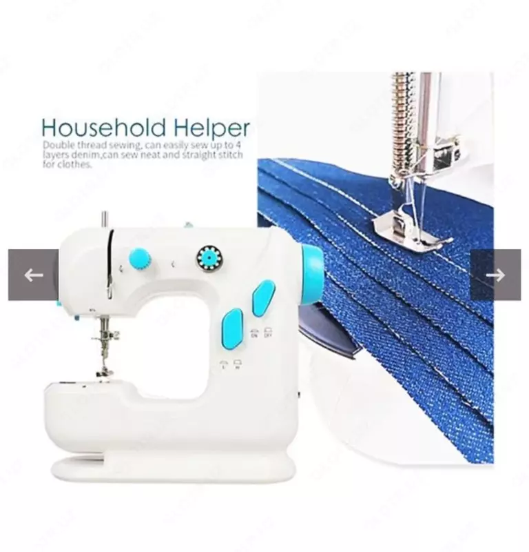 YFSM-306 ixcham elektromexanik tikuv mashinasi LED yoritgichli va pedalli