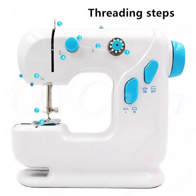 YFSM-306 ixcham elektromexanik tikuv mashinasi LED yoritgichli va pedalli