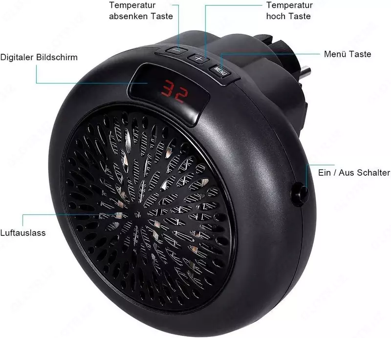 Masofadan boshqarish pulti bilan devor isitgichi