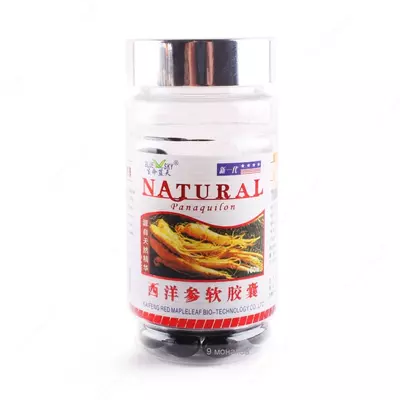 Женьшень мягкая капсула 500 мг, Natural 100 капсул