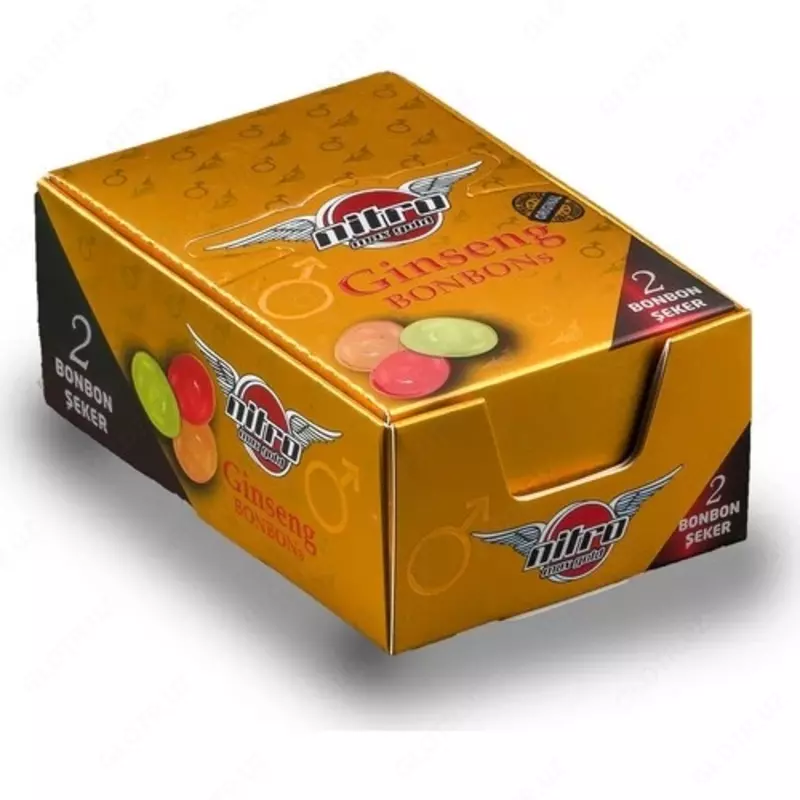 Hayajonlanish uchun konfet Nitro Max Gold Ginseng Bonbon