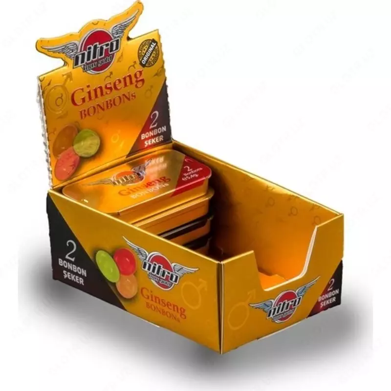 Hayajonlanish uchun konfet Nitro Max Gold Ginseng Bonbon