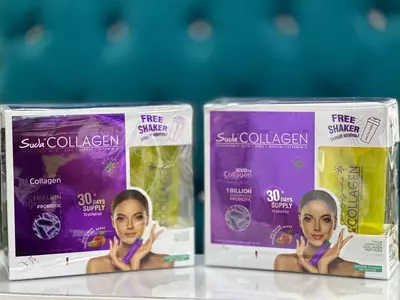 Suda kollagen + probiyotik (silkituvchi bilan)