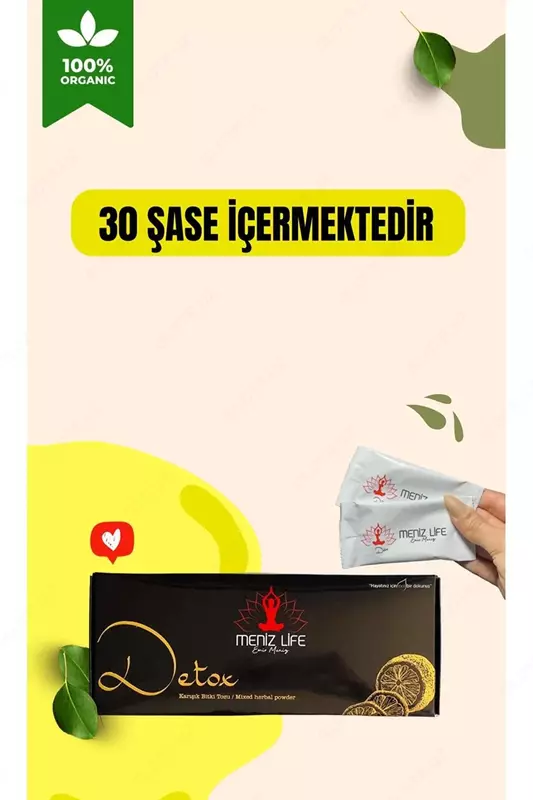 Kilo yo'qotish uchun o'simlik detoks choyi Menizlife limonli