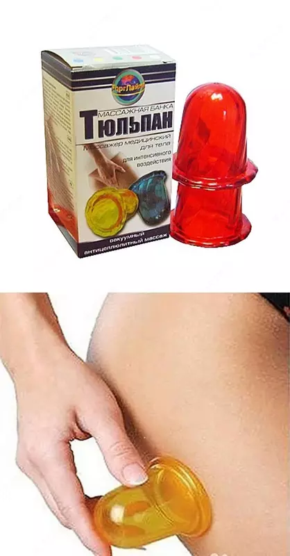 Tana uchun anti-selülit massajchisi "Tulip Jar"