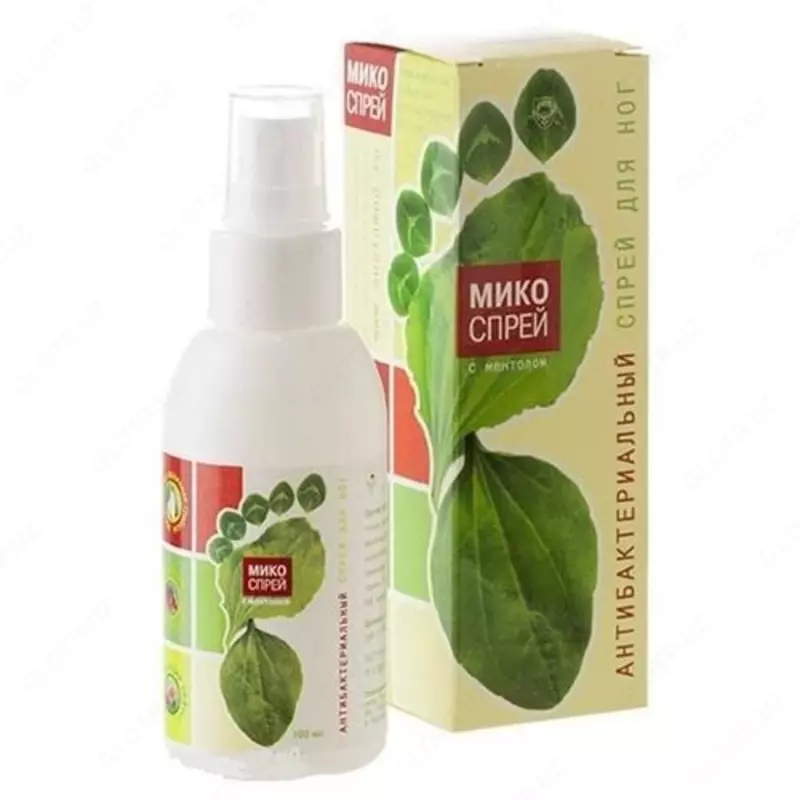 Antibakterial ta'sirga ega Mycospray kosmetik spreyi 100 ml