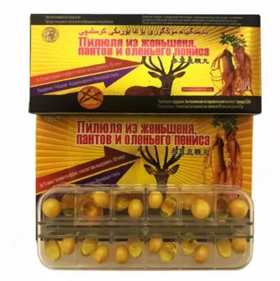 Пилюли с женьшенем, пантами и оленьим мужеством – природный источник мужской силы
