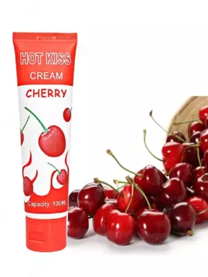  Ароматный гель-лубрикант FireG HOT KISS Cherry Cream (100 мл) - 