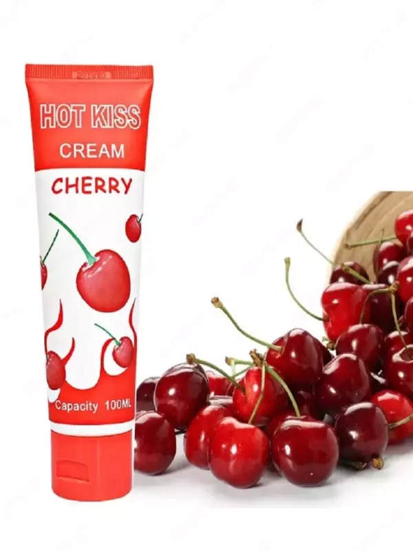  Ароматный гель-лубрикант FireG HOT KISS Cherry Cream (100 мл) - 