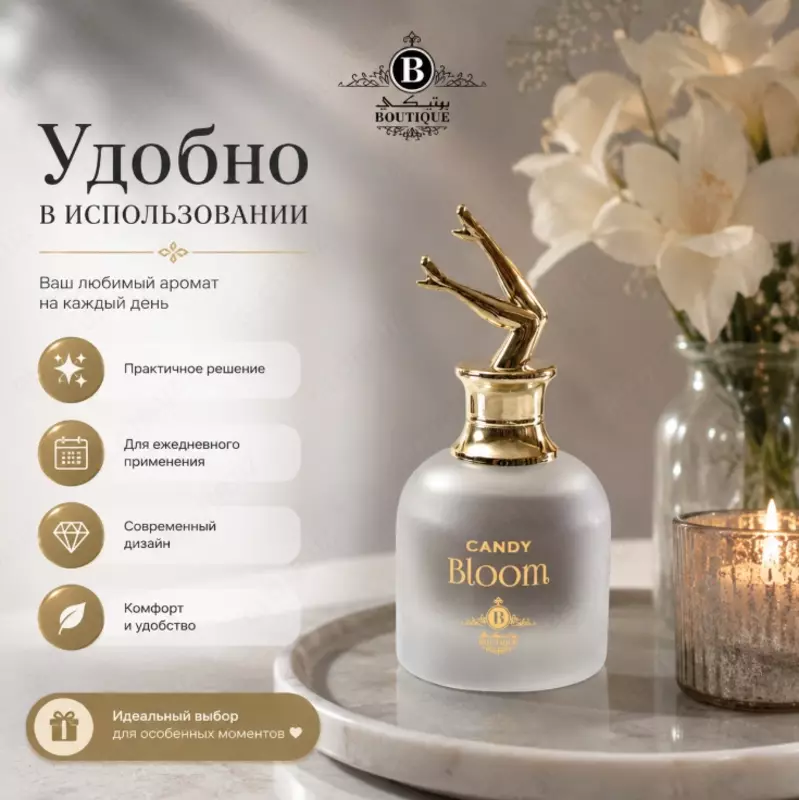   Candy Bloom Eau De Parfum  ayollar uchun atir