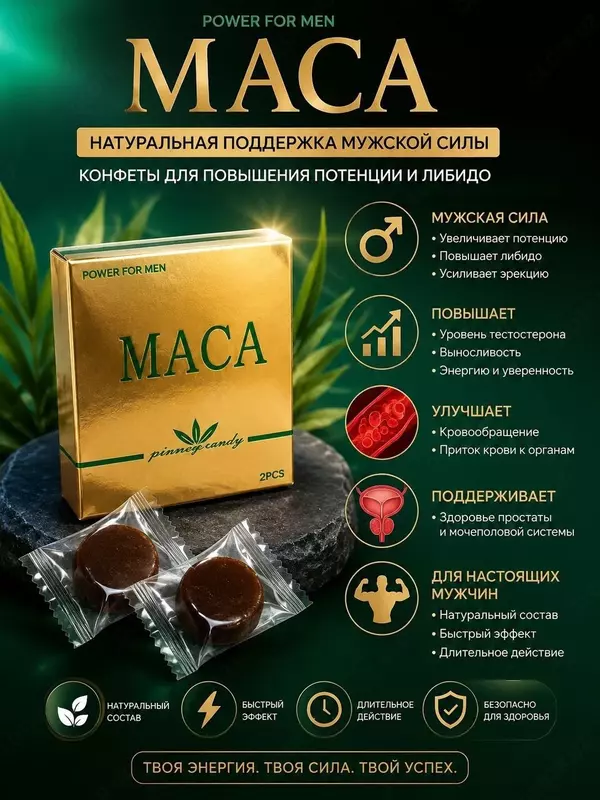  MACA Power For Men — erkaklar uchun konfetlar - 