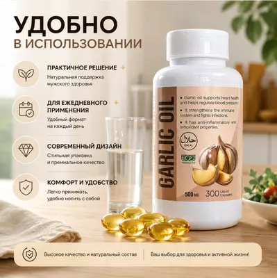   Garlic Oil 500 mg — капсулы с чесночным маслом
