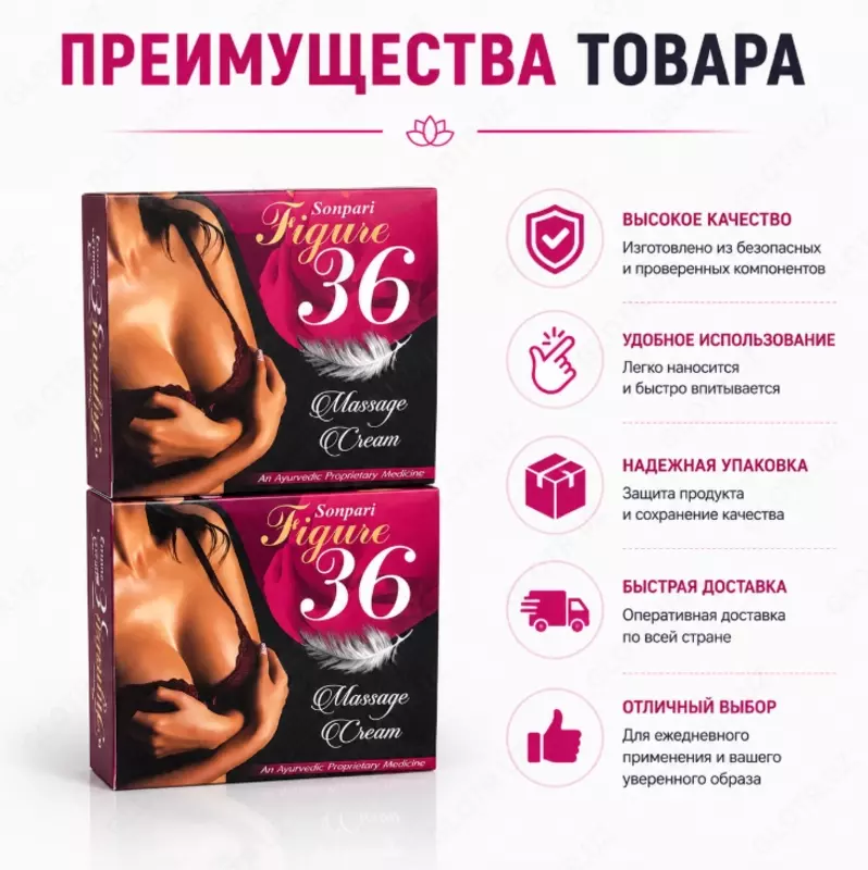 Sonpari Figure 36 Massage Cream  массажный крем для ухода за кожей груди