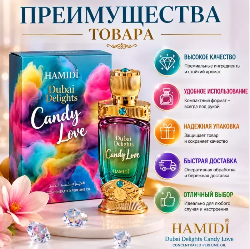 Hamidi Dubai Delights Candy Love  концентрированное парфюмерное масло