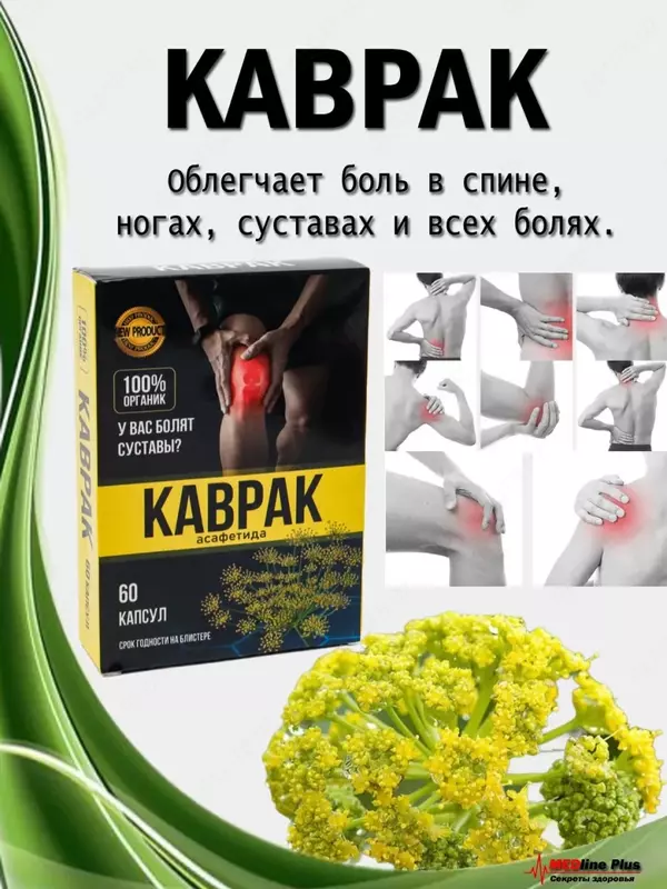 Ферула (Каврак) капсулы от боли в ногах  суставах и спине